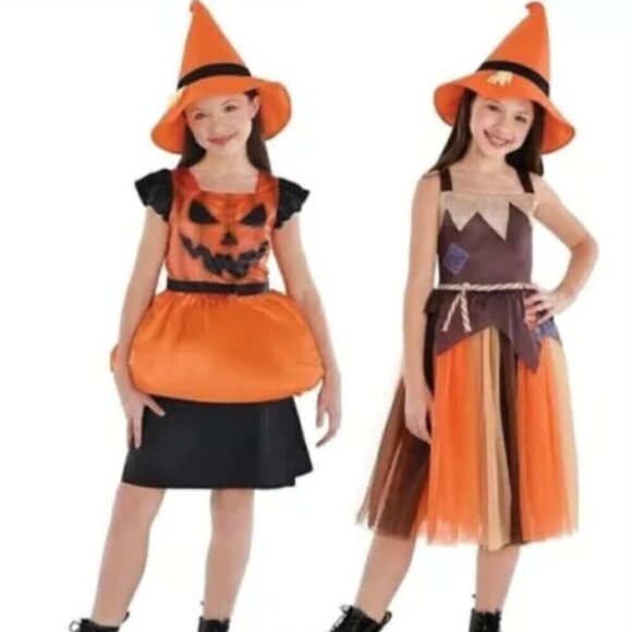 Other - Childs Reversible Black And pumpkin/scaredrow Costume Size medium 8-10